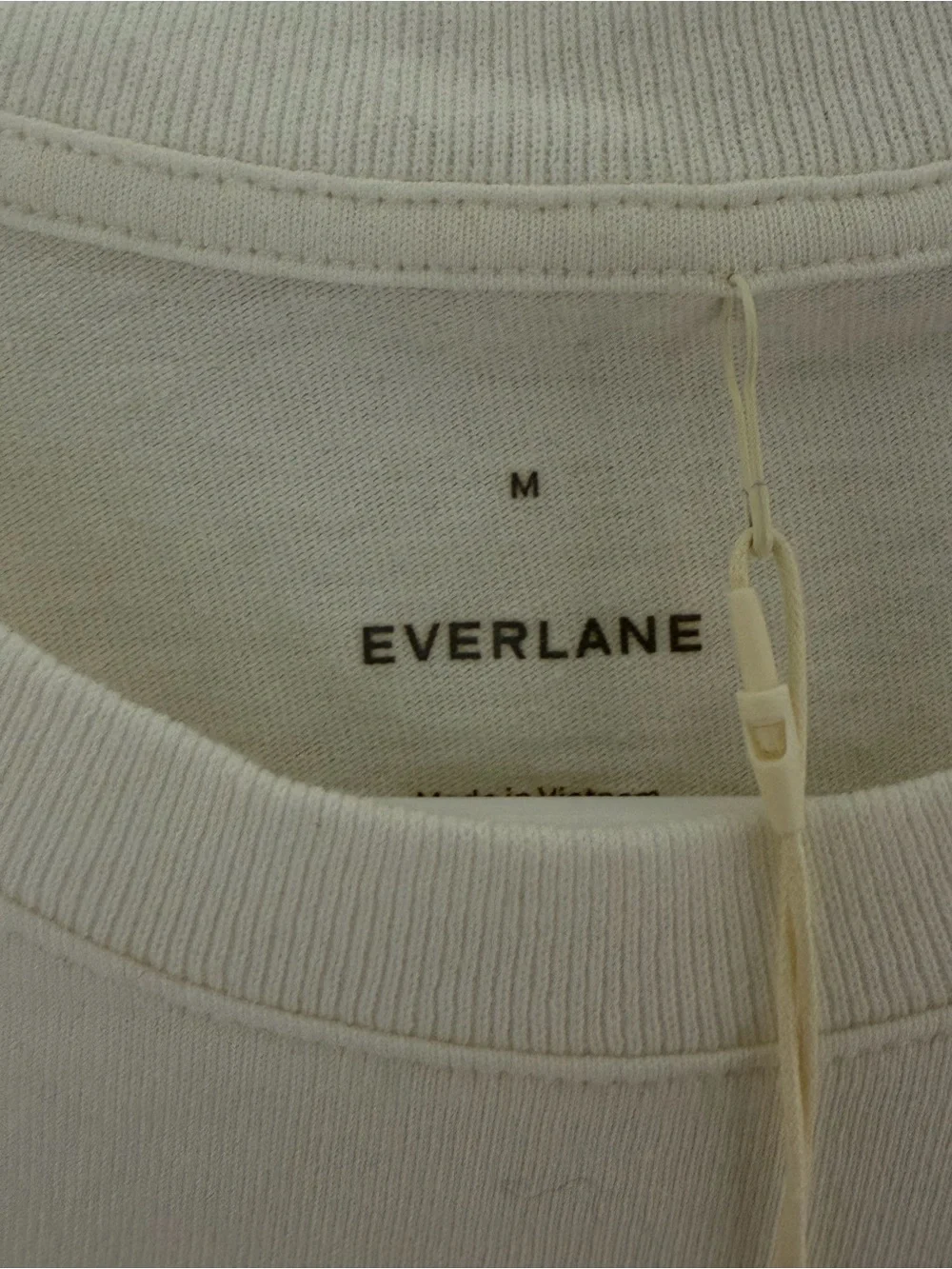 NEW Everlane White Organic Cotton Classic Tee Medium - Picture 5 of 7